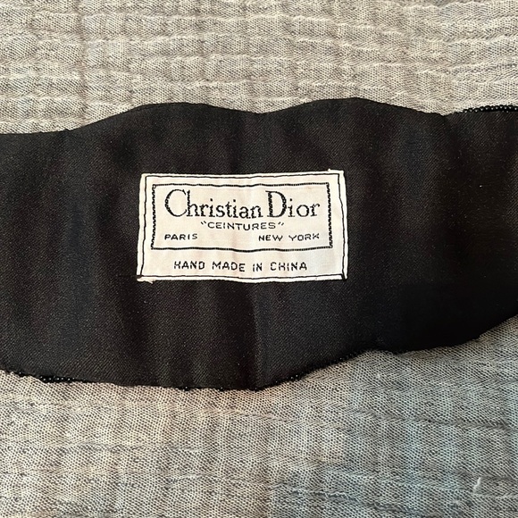 Vintage Christian Dior Black Beaded Sequin Belt (fits M-L) - Picture 1 of 4
